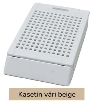 Laservalmis biopsiakasetti pinottu beige