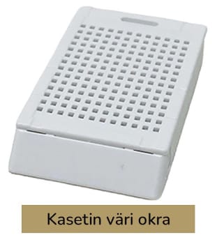 Laservalmis biopsiakasetti pinottu okra