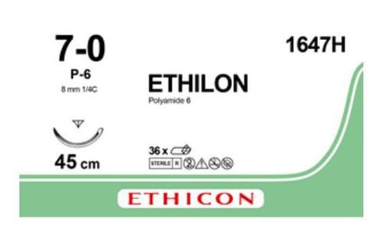 Ethilon 7-0 P-6 Prime 45 cm musta 1647H