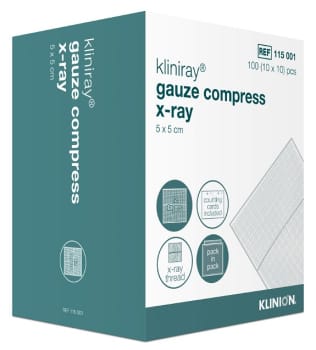 Klinion harsotaitos 12-k rtg 5 x 5 cm steriili 10x10