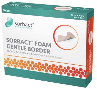Sorbact Foam Gentle Border vaahtosidos 7,5 x 7,5 cm