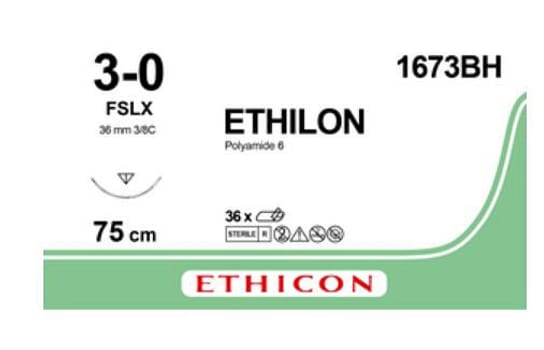 Ethilon 3-0 FSLX 75 cm musta 1673BH