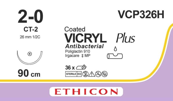 VICRYL Plus 2-0 CT-2 90 cm violetti VCP326H