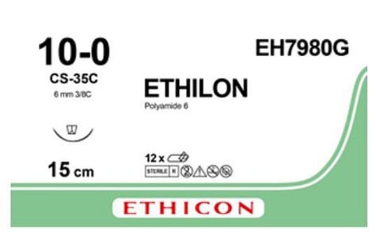 Ethilon 10-0 CS-35C 15 cm musta EH7980G