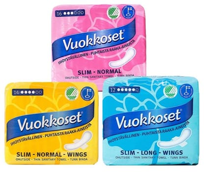 Vuokkoset terveysside slim normal wings