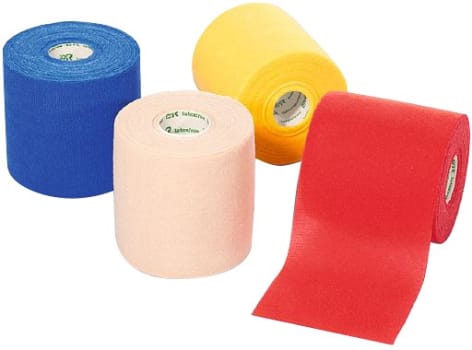 Haftelast lateksiton tukiside sininen 6 cm x 20 m