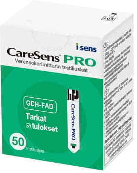 CareSens Pro verensokeritestiliuskat