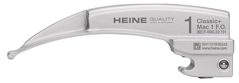 HEINE Classic+ Macintosh laryngoskoopin F.O. lastain Mac 1 93 x 11 mm