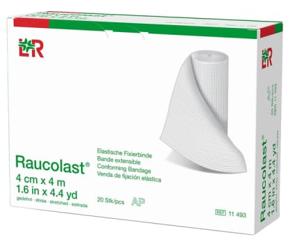 Raucolast elastinen harsoside kääreetön 4 cm x 4 m