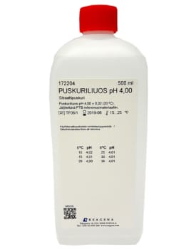 Puskuriliuos pH 4,00 500 ml