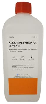 Kloorivetyhappo laimea R 2,0 mol/l 500 ml