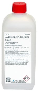 Natriumhydroksidiliuos 1,0 mol/l 500 ml
