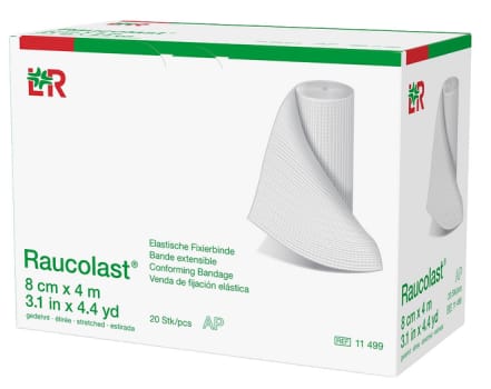 Raucolast elastinen harsoside kääreetön 8 cm x 4 m