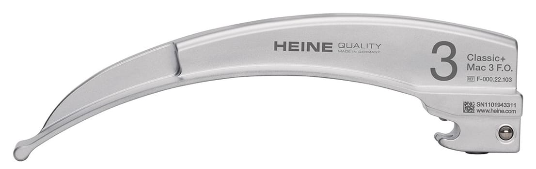 HEINE Classic+ Macintosh laryngoskoopin F.O. lastain Mac 3 135 x 15 mm