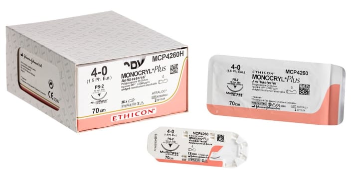 Monocryl Plus 5-0 P-3 Prime MP 70 cm värjäämätön MCP493H