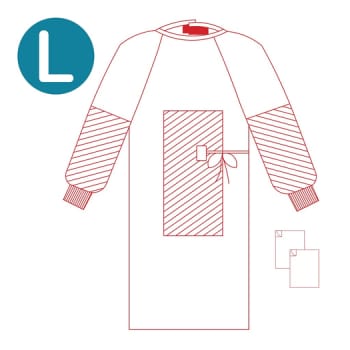 Leikkaustakki vahvistettu Large 120 cm 365 Healthcare