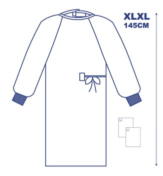 Leikkaustakki vahvistamaton XL/X-long 151cm 365 Healthcare
