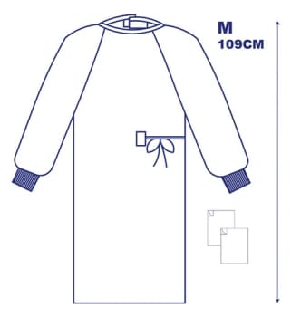 Leikkaustakki vahvistamaton M 115cm 365 Healthcare