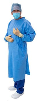 Leikkaustakki vahvistamaton XXL 124cm 365 Healthcare