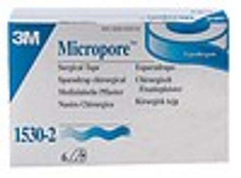 Micropore, fikseringstape, beige, 5 cm x 9,1 m