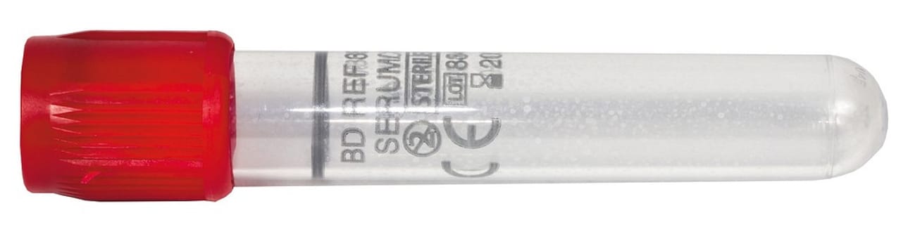 Vakuumrör vacutainer koag akt serum 5/4ml röd transp