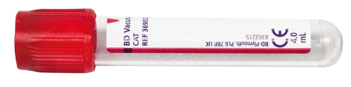 Vakuumrör vacutainer koag akt serum 5/4ml röd papper
