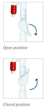 Rüsch, kateterdrejeventil med silikoneslange, steril