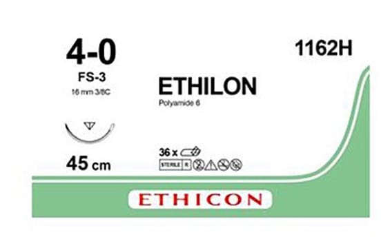 Sutur Ethilon 1162H 4-0 FS-3 45cm sort