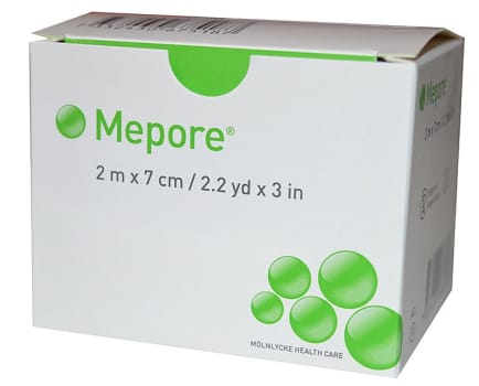 Mepore, plaster med sårpude 5 x 25 cm, steril, 9 cm x 30 cm