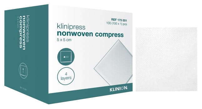 Kompress nw Klinion 5x5cm 4lag 2pk