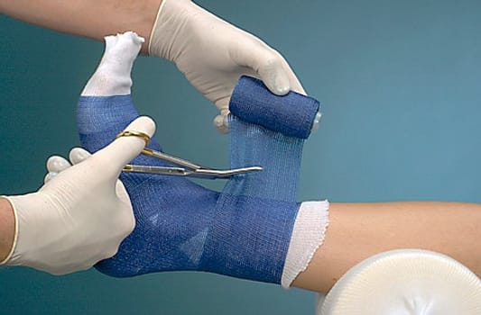 Soft Cast, syntetisk gipsbandage, blå, 5 cm x 3,6 m