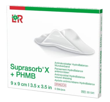 Suprasorb X +PHMB hydrobalance, steril, 14 cm x 20 cm