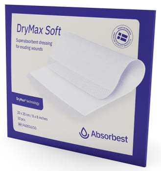 DryMax Soft, højabsorberende polymerkompres, steril, 20 cm x 20 cm