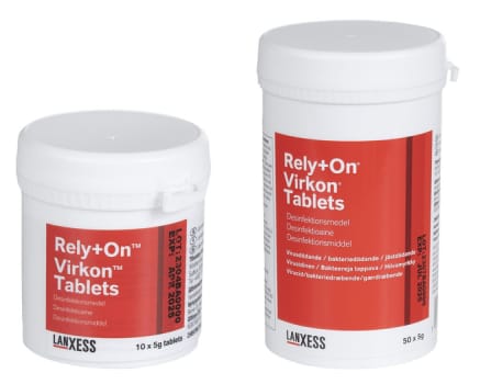 Virkon, Rely+On VirKon tabletter til overfladedesinfektion