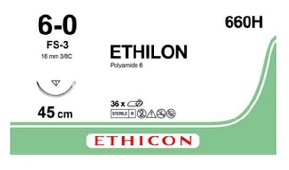 Sutur Ethilon 660H 6-0 FS-3 45cm