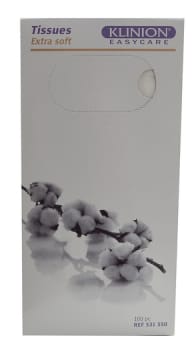 Klinion, ansigtsserviet, Extra Soft, 2 lag, 21 cm x 20 cm