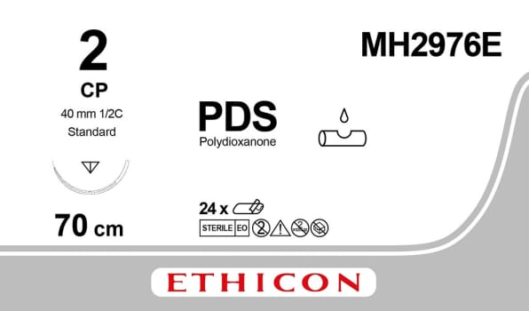 Ethicon PDS II, sutur, violet, 70 cm med 1xCP nål, steril, 2