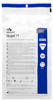 Biogel M, OP handske, latex, pudderfri, steril, str. 6,5