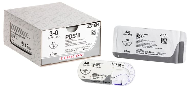 Ethicon Vicryl, sutur, Endo Loop, PDS II, violet, steril, 2-0