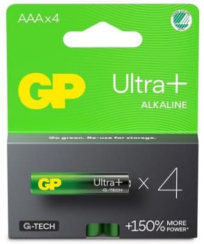 Batteri alkaline GP Ultra Plus AAA 24AUP LR03