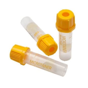 Kapillærrør Microtainer m/gel gul