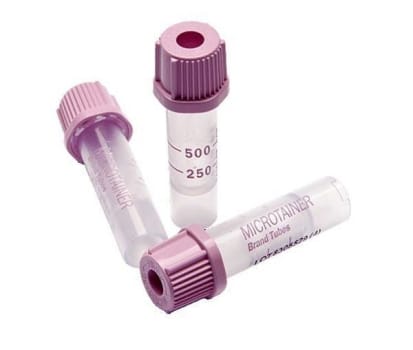 Kapillærrør Microtainer EDTA Microgard propp lilla