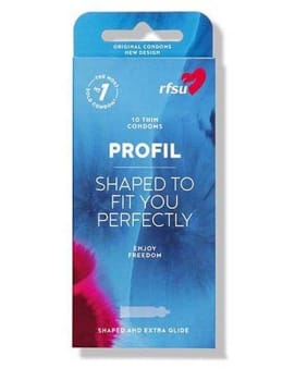 Kondom profil med glidmedel l185xb53x0,06mm