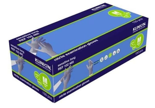Hanske nitril Klinion Sensitiv acc fri lang M