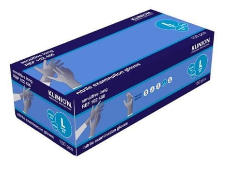Hanske nitril Klinion Sensitiv acc fri lang L