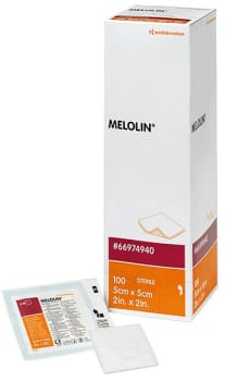 Kompress ikke heftende Melolin 5x5cm