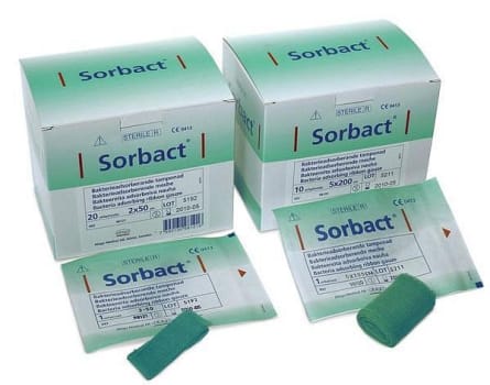 Bandasje hydrofob Sorbact tamponade 10x200cm