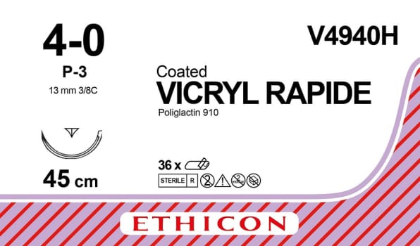 Sutur Vicryl Rapid V4940H 4-0 P-3 45 cm ufarget