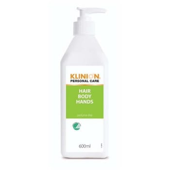 Såpe flytende Klinion HairBodyHands 600ml