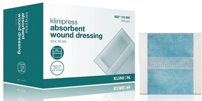 Bandasje absorberende Klinion 10x20cm usteril